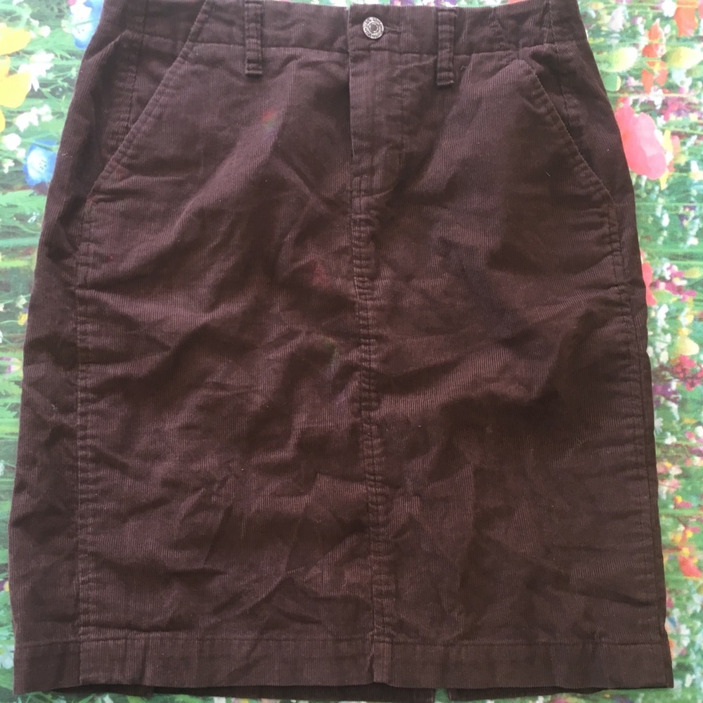 Banana Republic Brown Corduroy Skirt size 2